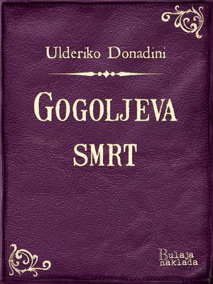 cover image of Gogoljeva smrt
